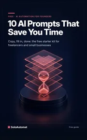 Cover of the free PDF 10 AI Prompts That Save You Time